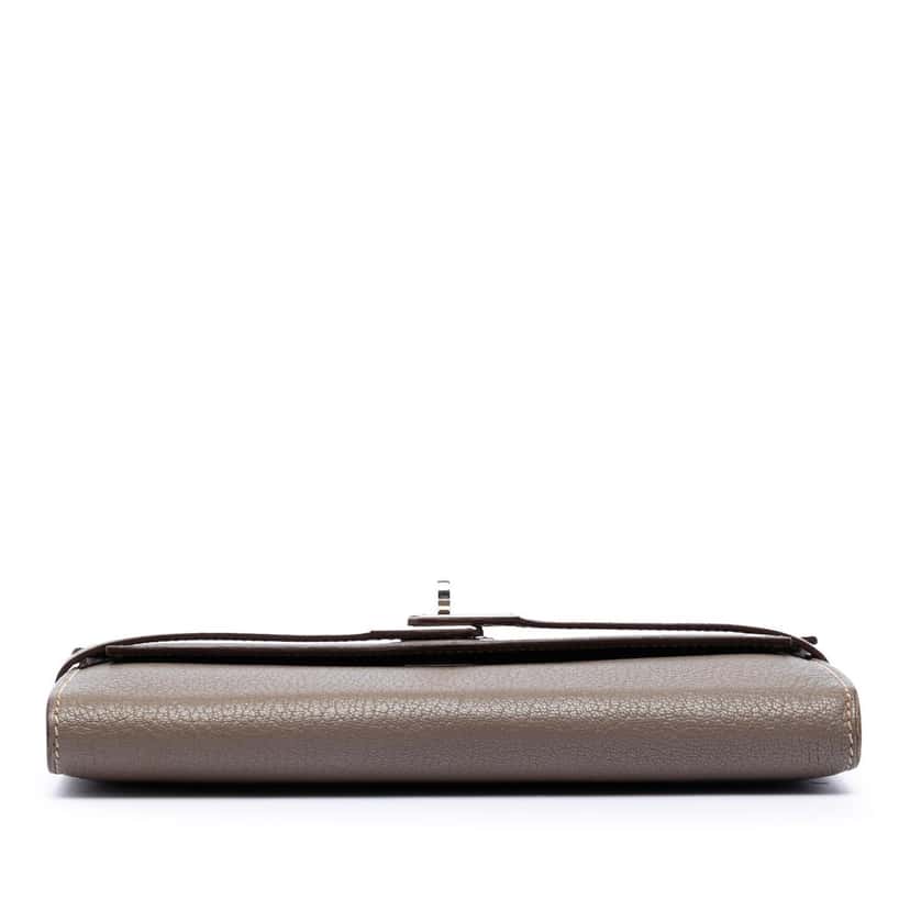 Hermès Chevre Mysore Kelly Longue Wallet Brown Leather Very good condition - Inside View