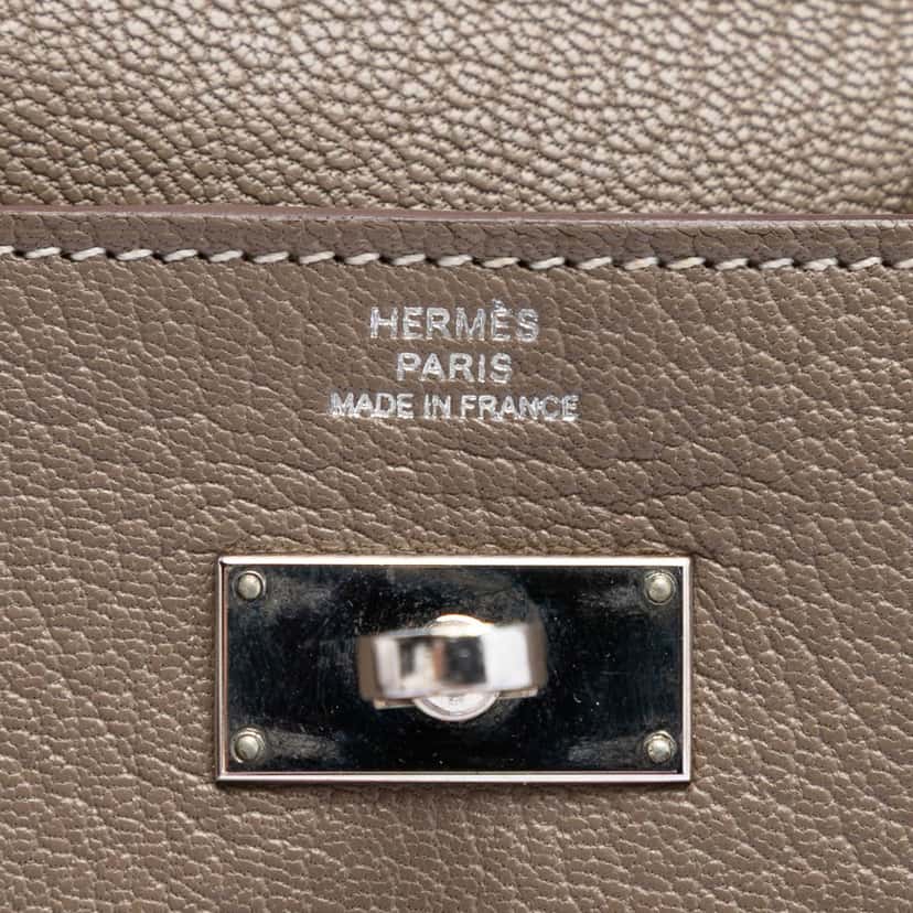 Hermès Chevre Mysore Kelly Longue Wallet Brown Leather Very good condition - Box View