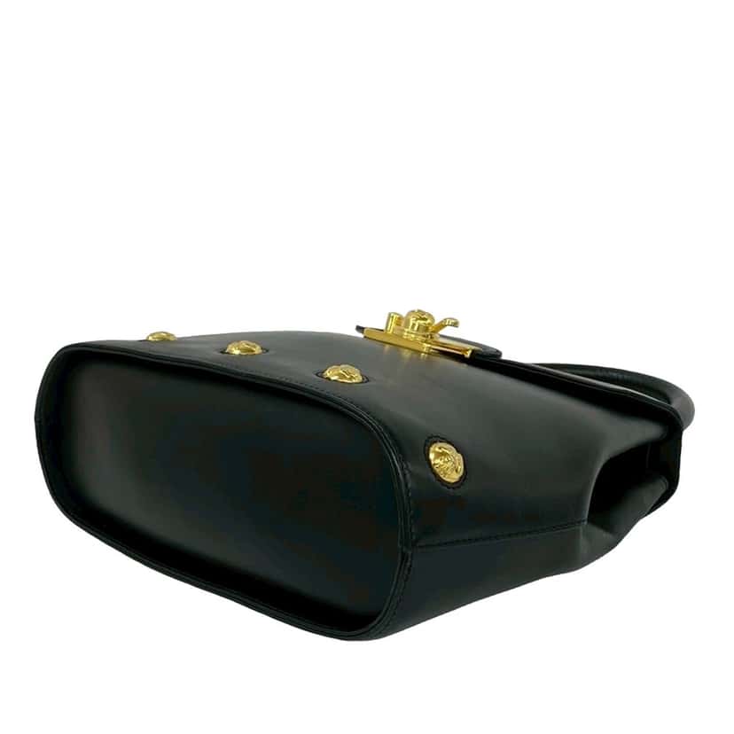 Ferragamo Studded Leather Satchel Black Leather Very good condition - Model View