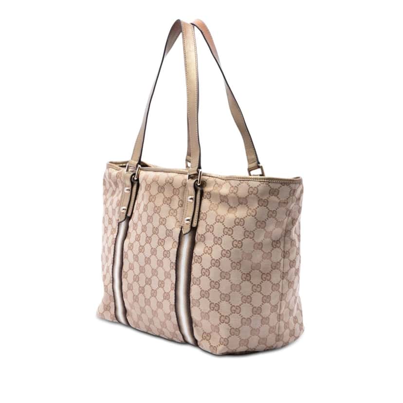 Gucci Large GG Canvas Jolicoeur Tote Beige Very good condition - Back View