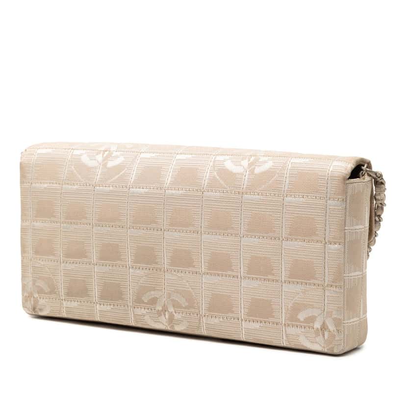 Chanel New Travel Line Nylon East West Flap Beige Very good condition - Back View