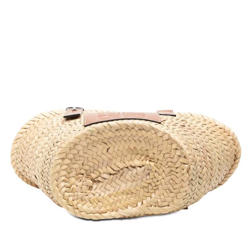 LOEWE Small Raffia Anagram Basket Tote Beige Very good condition - Inside View