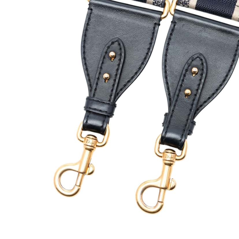 Dior Embroidered Canvas Bag Strap Blue Very good condition - Inside View