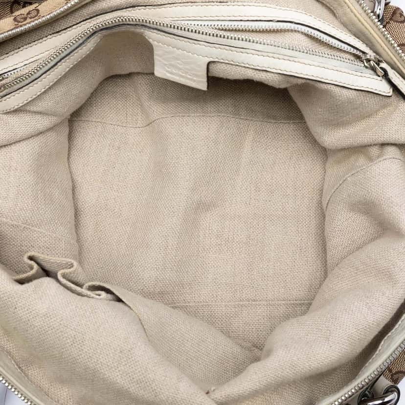 Gucci Large GG Canvas Icon Bit Satchel Beige Very good condition - Model View