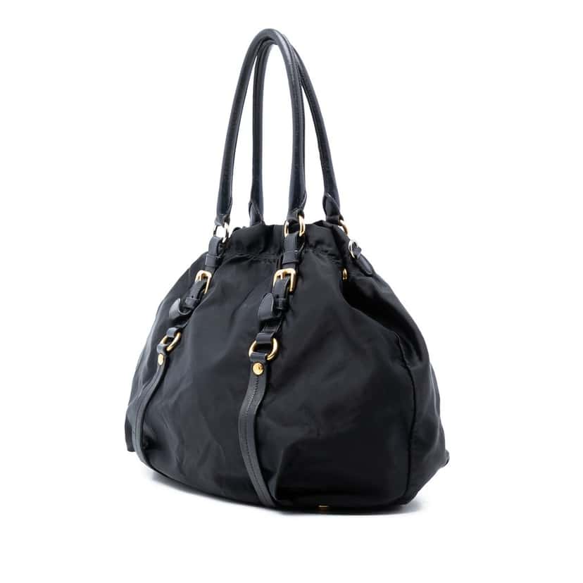 Prada Tessuto Canapa Logo Satchel Black Good condition - Back View