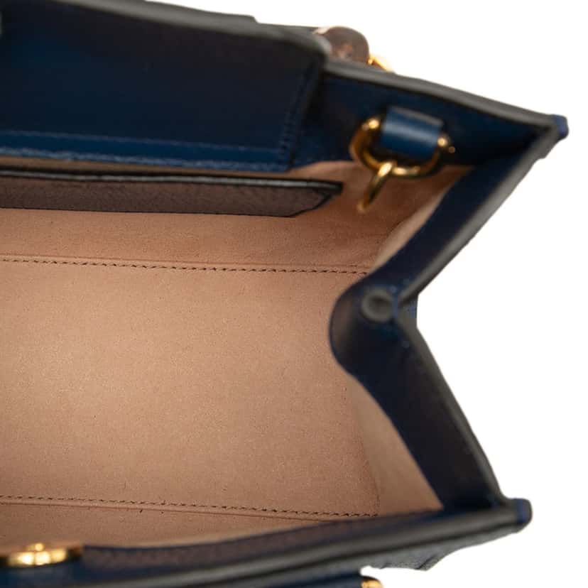 Gucci Small Calfskin Bamboo Diana Satchel Blue Leather Very good condition - Model View