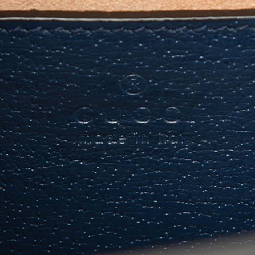Gucci Small Calfskin Bamboo Diana Satchel Blue Leather Very good condition - Box View
