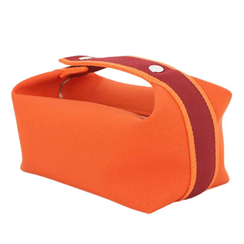 Hermès Small Toile Bride A Brac Case Orange Very good condition - Back View