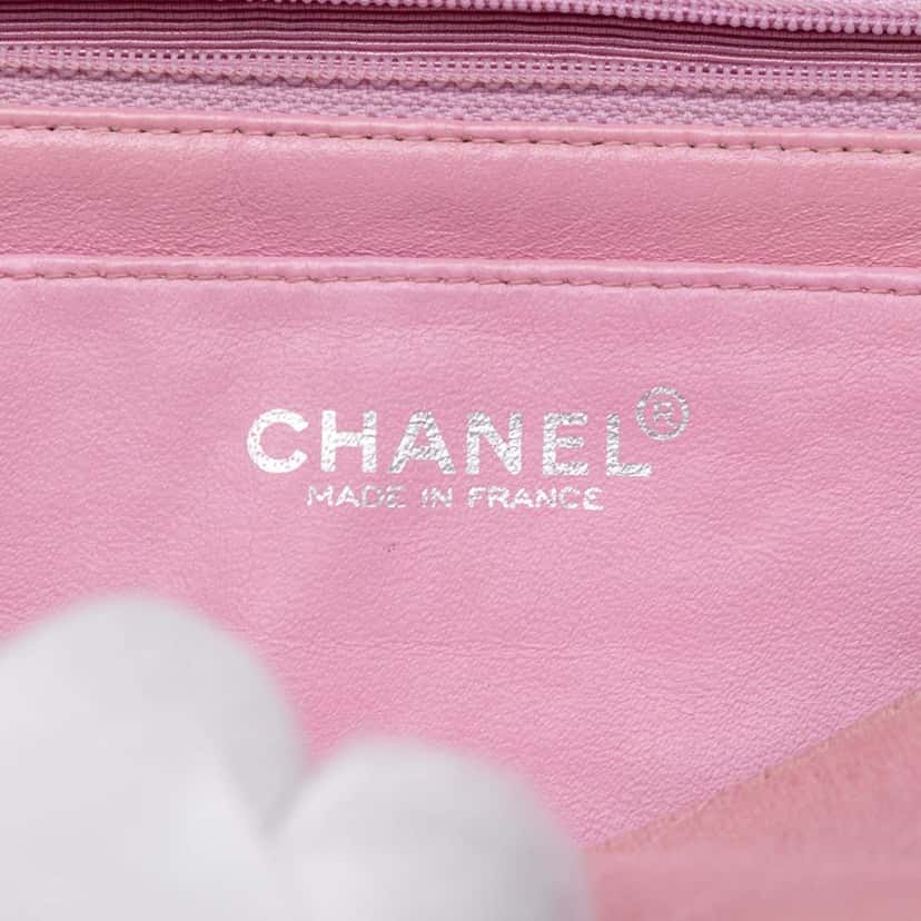 Chanel Medium Classic Jersey Single Flap Pink Very good condition - Box View