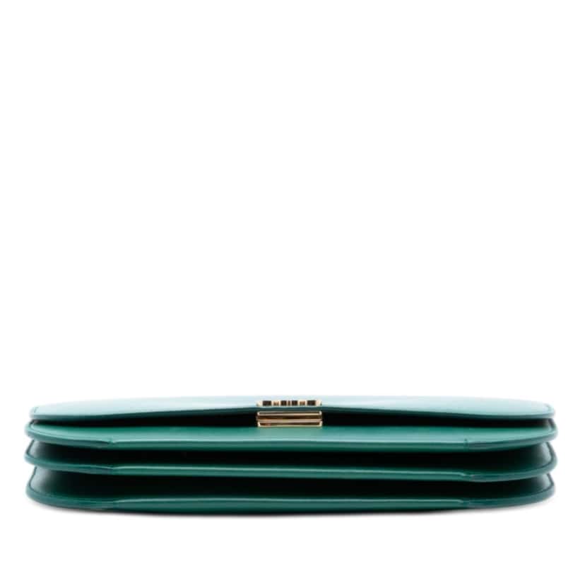 LOEWE Smooth Leather Goya Long Shoulder Bag Green Leather Very good condition - Inside View