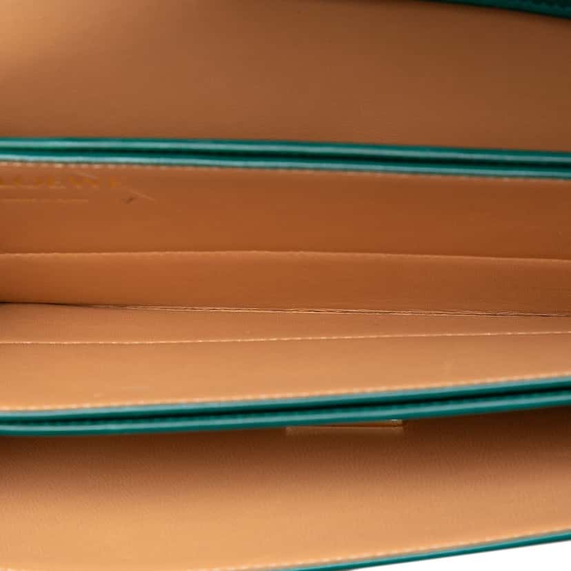 LOEWE Smooth Leather Goya Long Shoulder Bag Green Leather Very good condition - Model View