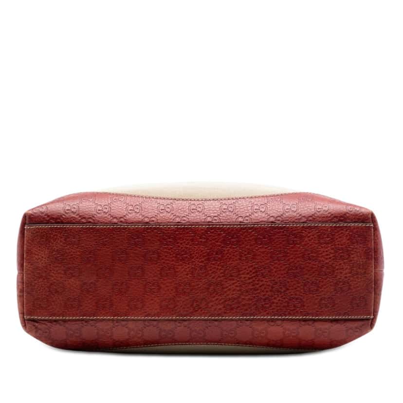 Gucci Guccissima Trimmed Canvas Tote Beige Very good condition - Inside View