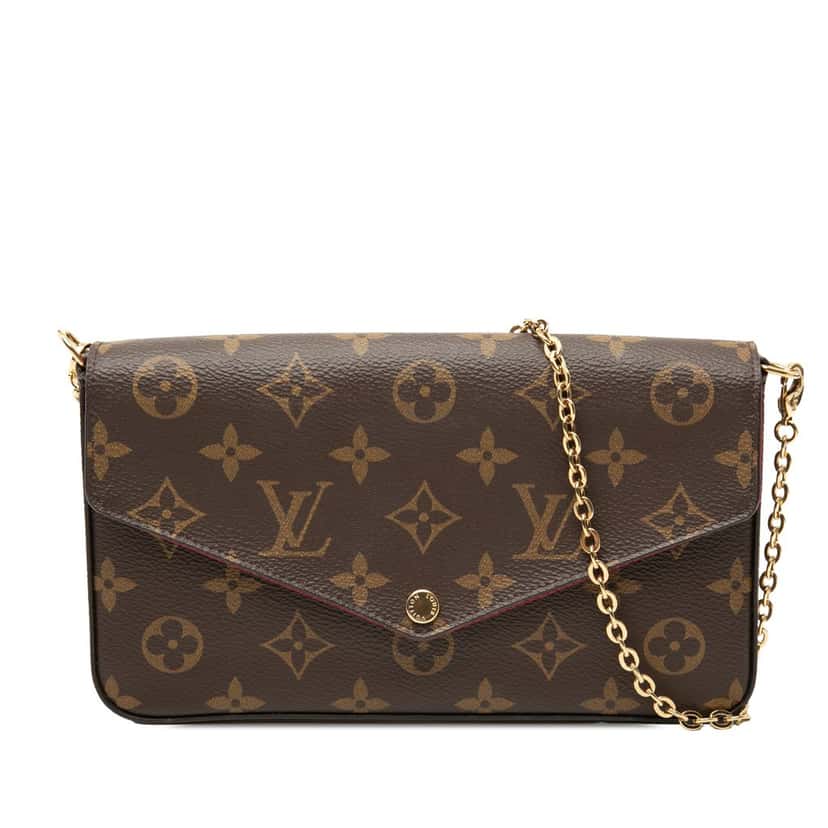 Louis Vuitton Monogram Pochette Felicie Brown Good condition - Front View