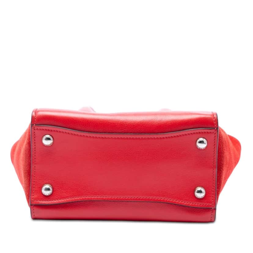Prada Small Glace Calf Twin Pocket Satchel Red Leather Very good condition - Inside View