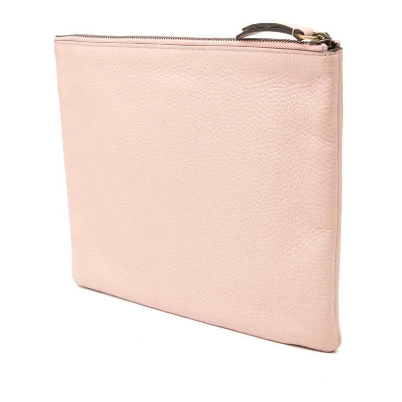 Gucci Calfskin Blind For Love Clutch Pink Leather Very good condition - Back View