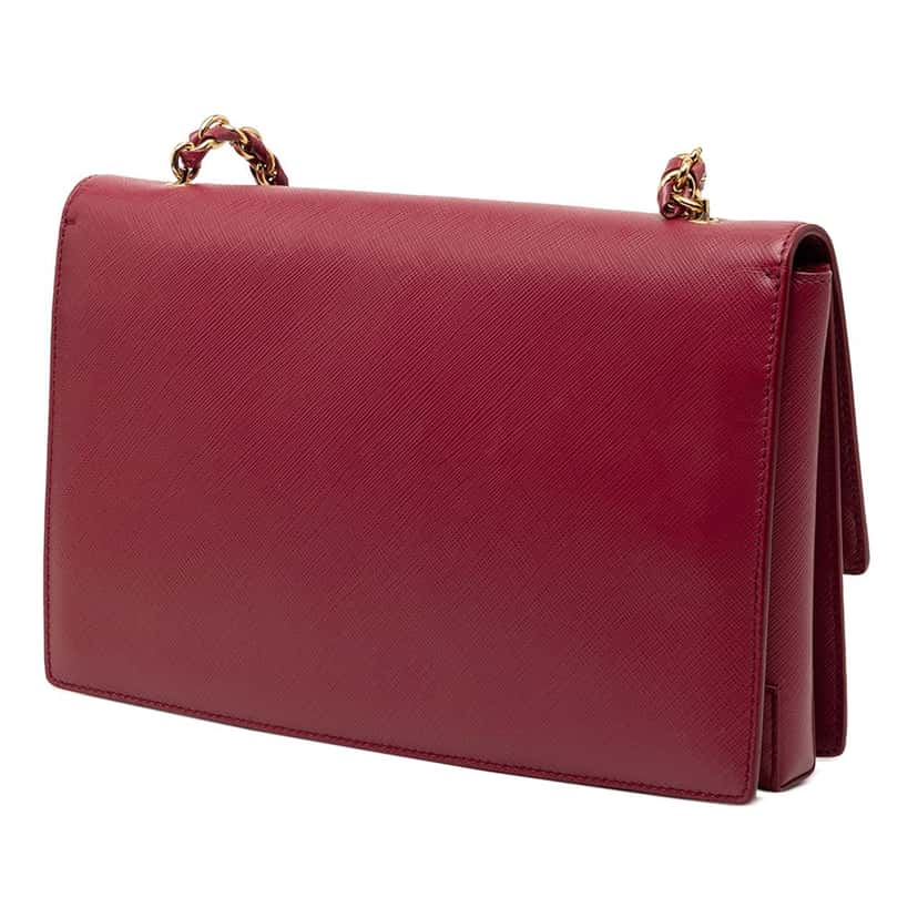 Ferragamo Medium Leather Vara Ginny Crossbody Red Leather Very good condition - Back View