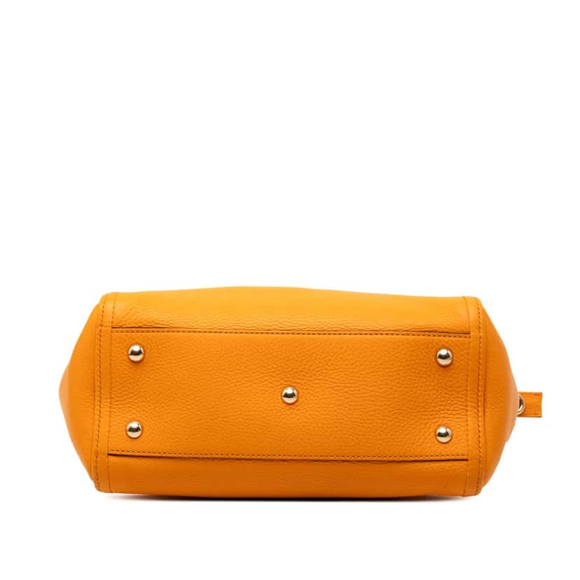 Gucci Small Calfskin Soho Cellarius Satchel Yellow Leather Very good condition - Inside View