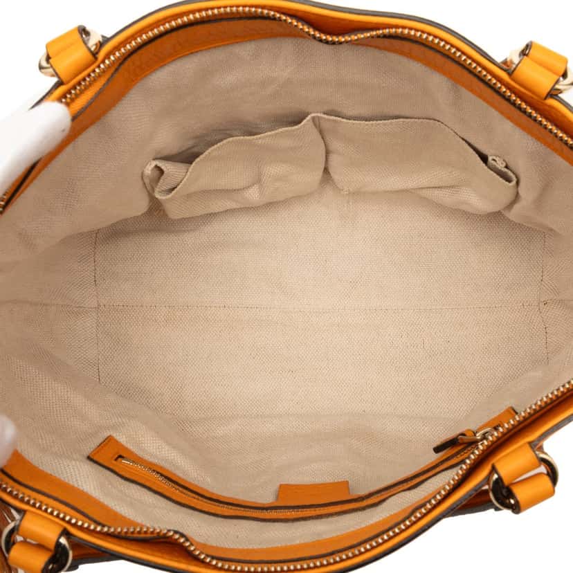 Gucci Small Calfskin Soho Cellarius Satchel Yellow Leather Very good condition - Model View