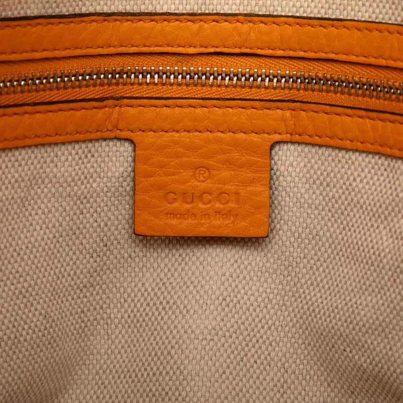 Gucci Small Calfskin Soho Cellarius Satchel Yellow Leather Very good condition - Box View