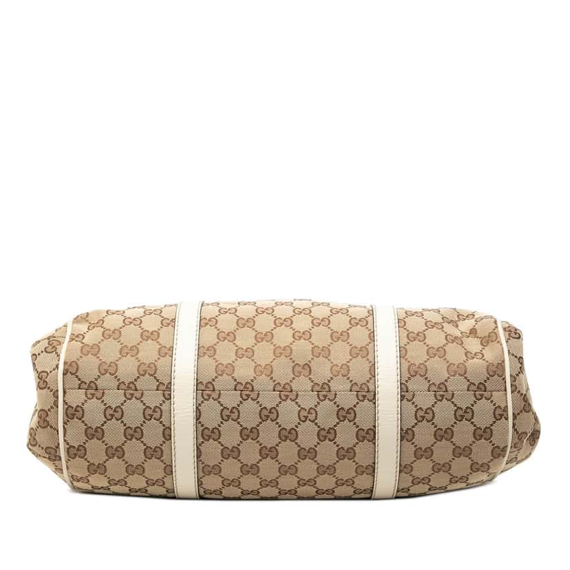 Gucci GG Canvas Web New Ladies Tote Beige Very good condition - Inside View