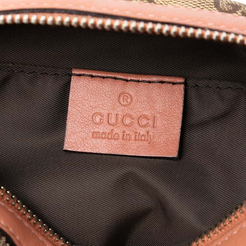 Gucci GG Canvas Bamboo Clutch Beige Very good condition - Box View