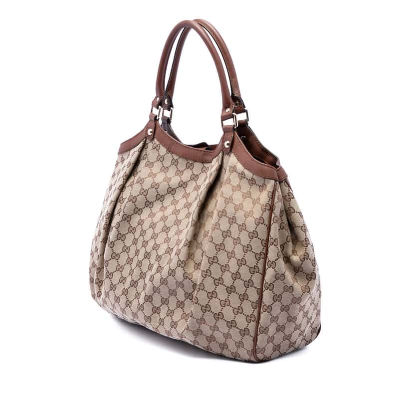 Gucci Large GG Canvas Sukey Tote Beige Very good condition - Back View