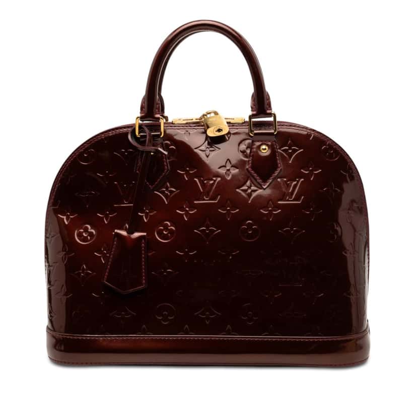 Louis Vuitton Monogram Vernis Alma PM Red Leather Very good condition - Front View