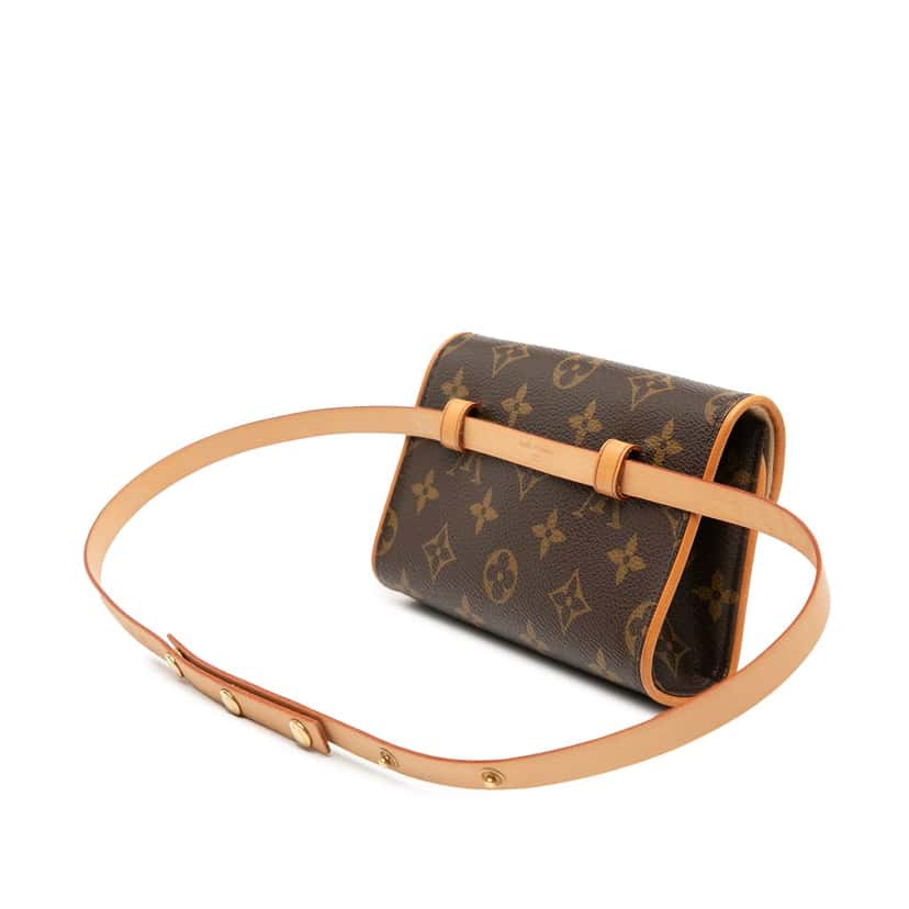 Louis Vuitton Monogram Pochette Florentine Brown Very good condition - Back View