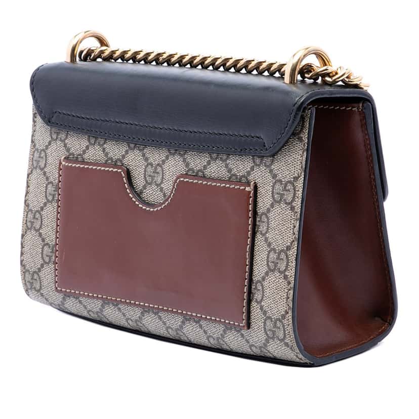 Gucci Small GG Supreme Padlock Crossbody Beige Very good condition - Back View