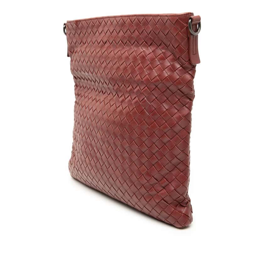 Bottega Veneta Nappa Intrecciato VN Crossbody Red Leather Very good condition - Back View