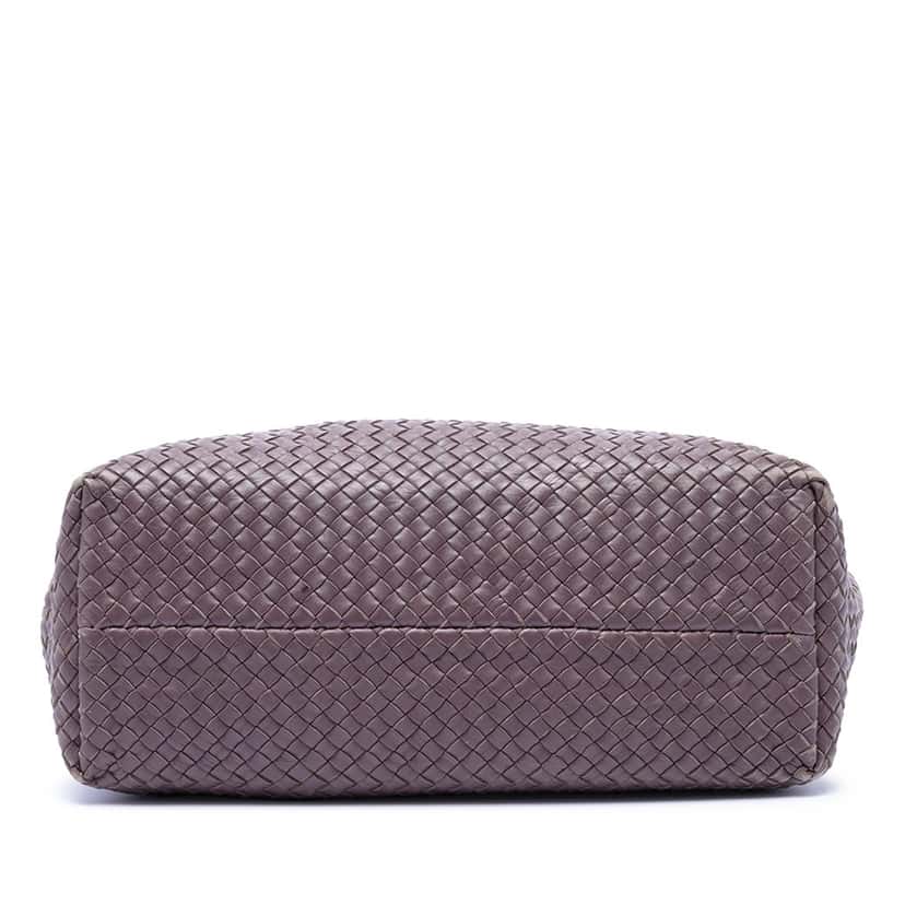 Bottega Veneta Limited Edition Medium Lambskin Intreccio Cabat Tote Purple Leather Very good condition - Inside View