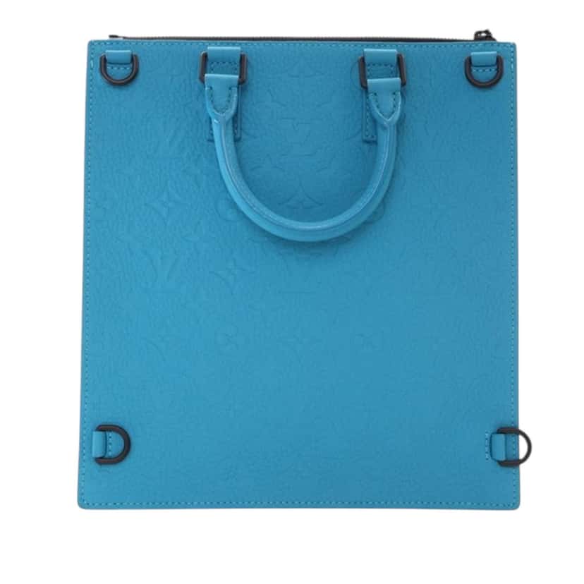 Louis Vuitton Monogram Taurillon Sac Plat Blue Leather Very good condition - Model View