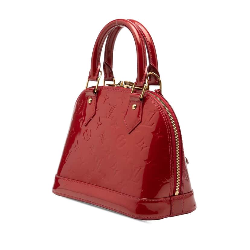Louis Vuitton Monogram Vernis Alma BB Red Leather Very good condition - Back View