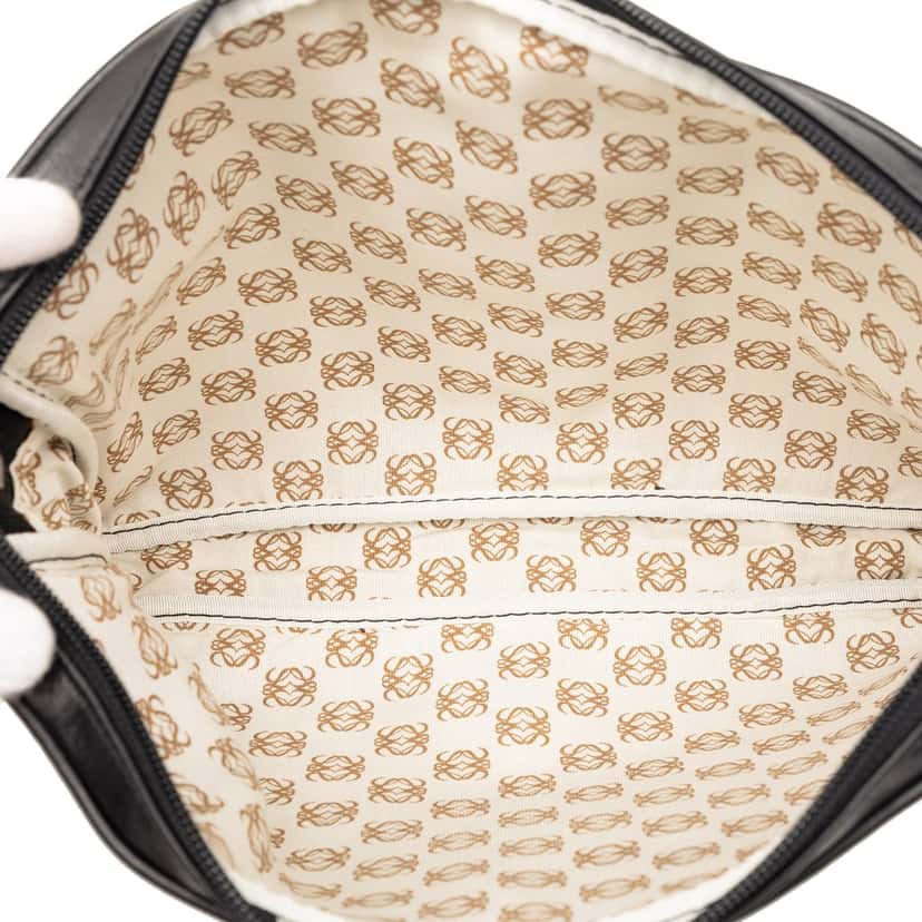 LOEWE Leather Anagram Clutch Black Leather Very good condition - Model View