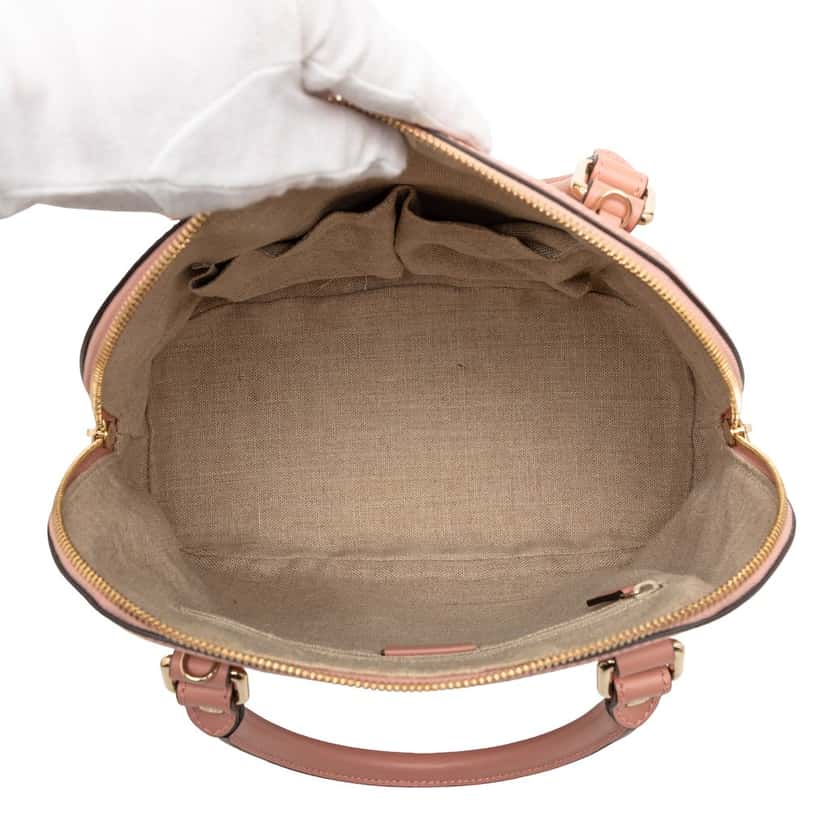 Gucci Medium Microguccissima Dome Satchel Pink Leather Very good condition - Model View