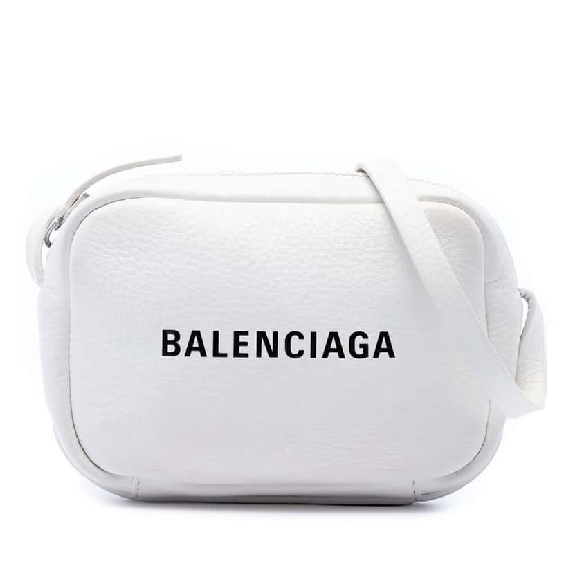 Balenciaga Leather Everyday Camera Bag XS White Leather Very good condition - Front View