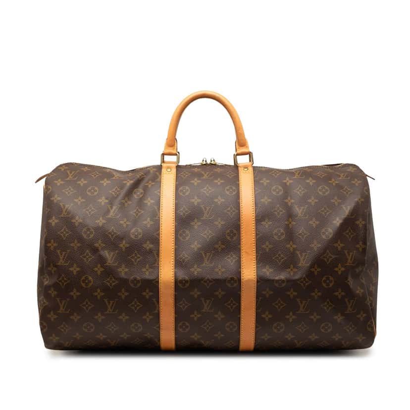 Louis Vuitton Monogram Keepall 55 Brown Good condition - Front View