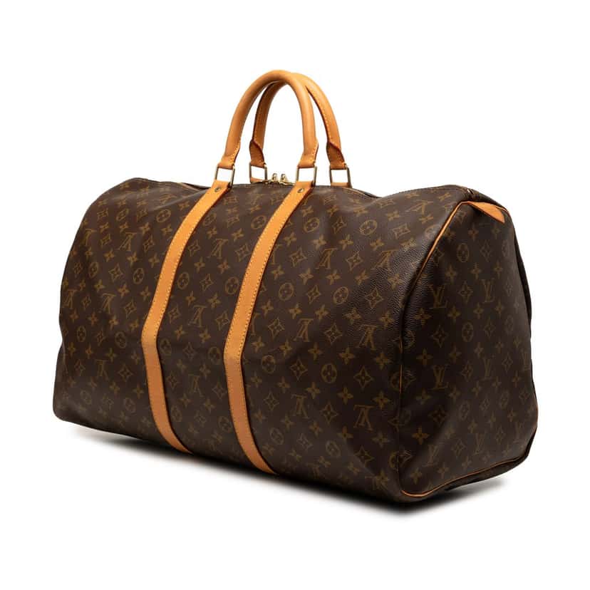 Louis Vuitton Monogram Keepall 55 Brown Good condition - Back View