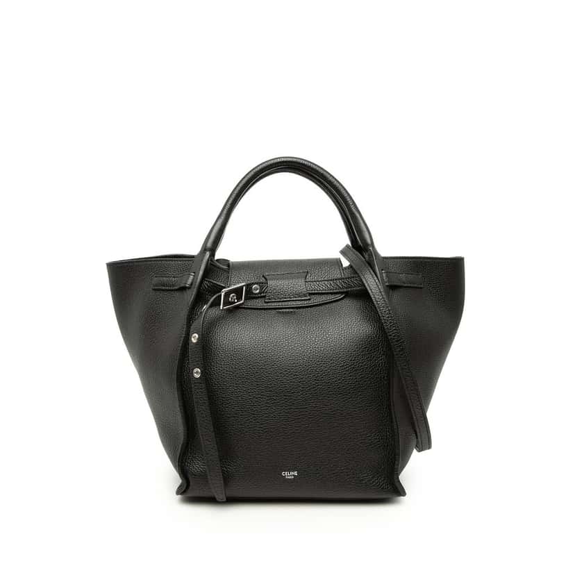 Celine Small Supple Grained Calfskin Big Bag Black Leather Very good condition - Front View