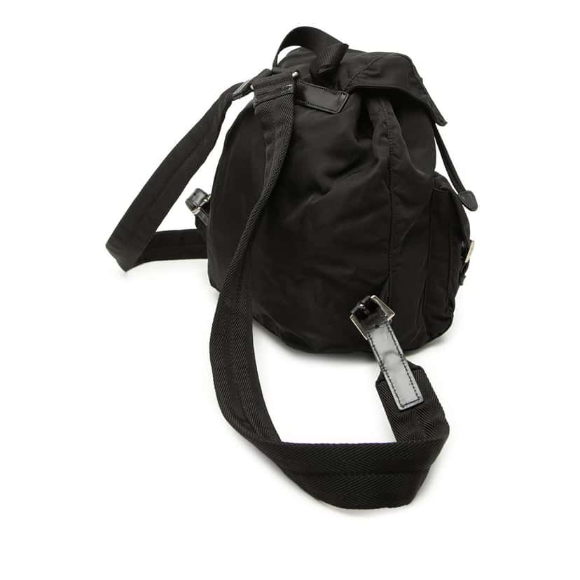 Prada Tessuto Drawstring Backpack Black Very good condition - Back View