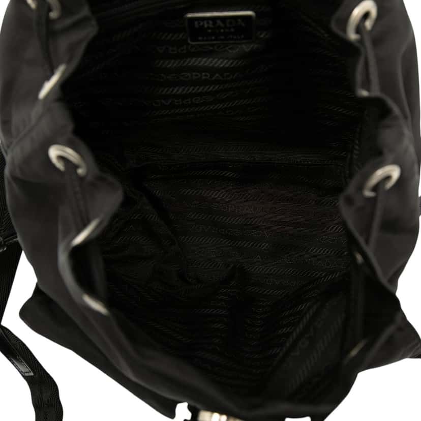 Prada Tessuto Drawstring Backpack Black Very good condition - Model View