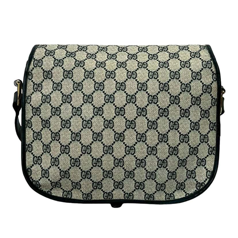 Gucci GG Supreme Horsebit Web Crossbody Beige Very good condition - Back View