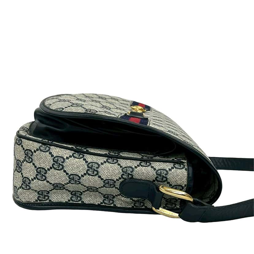 Gucci GG Supreme Horsebit Web Crossbody Beige Very good condition - Box View