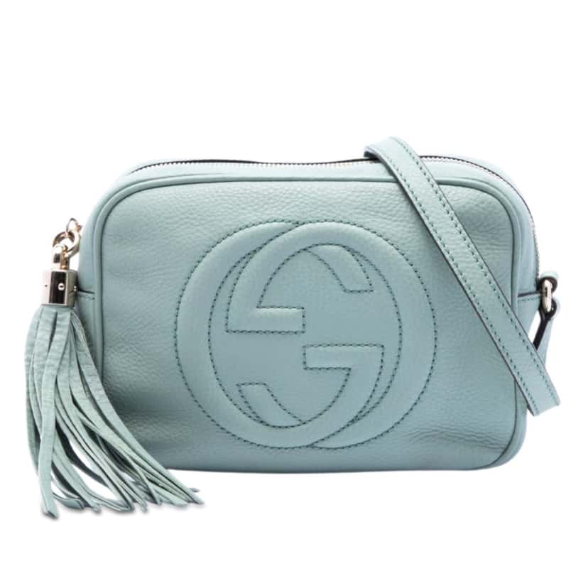 Gucci Leather Soho Disco Crossbody Blue Leather Very good condition - Front View