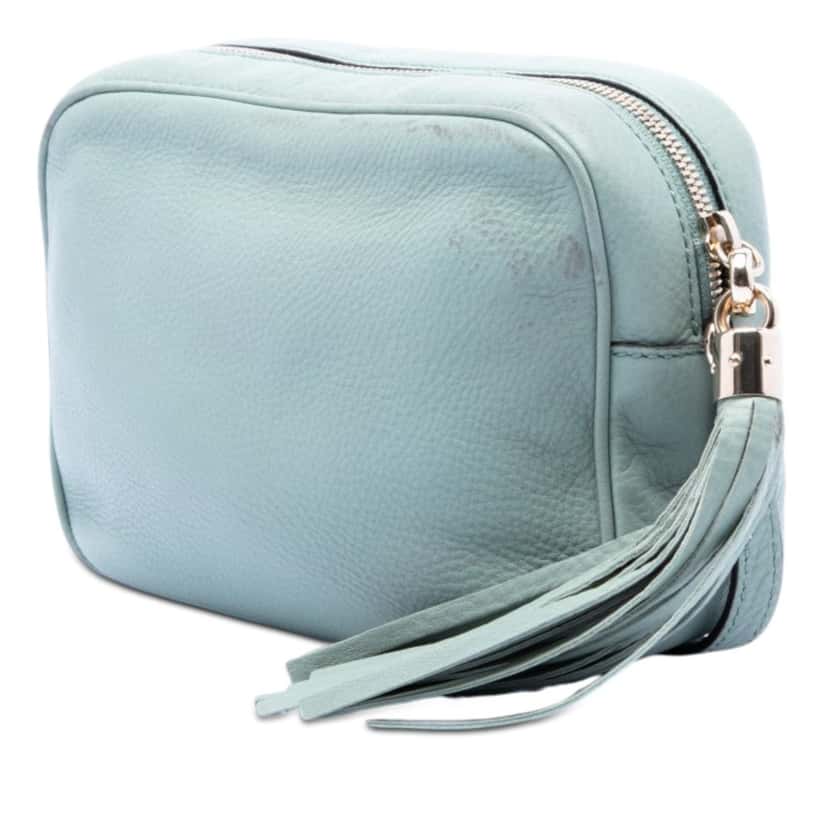 Gucci Leather Soho Disco Crossbody Blue Leather Very good condition - Back View