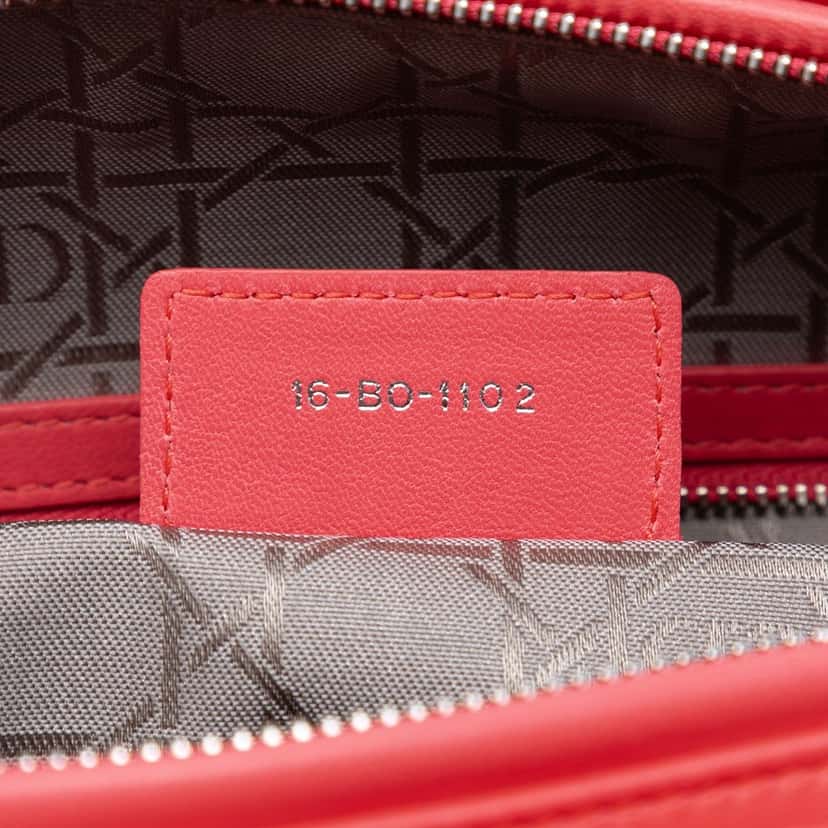 Dior Large Lambskin Cannage Lady Dior Pink Leather Very good condition - Box View