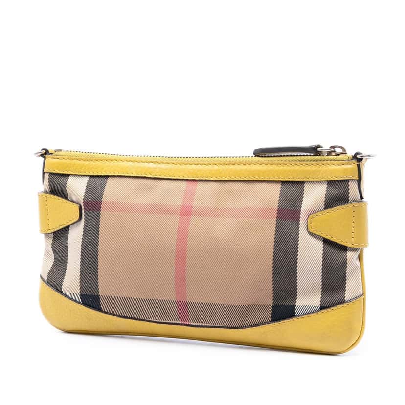 Burberry House Check Canvas Bridle Langford Crossbody Beige Very good condition - Back View