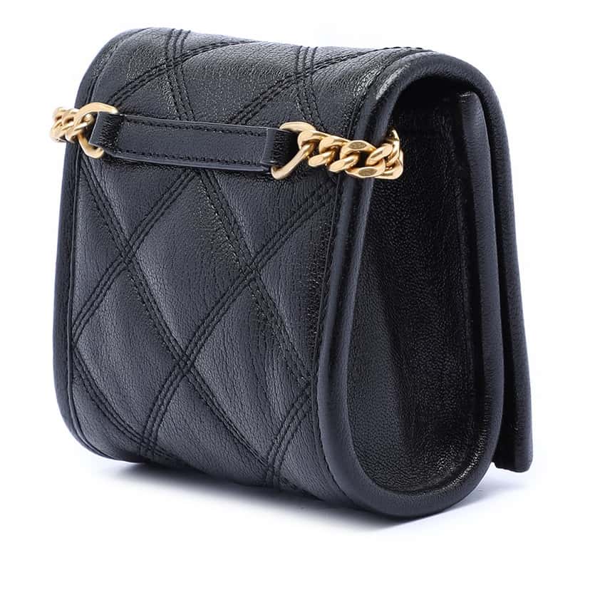 Saint Laurent Baby Quilted Lambskin Becky Belt Bag Black Leather Very good condition - Back View