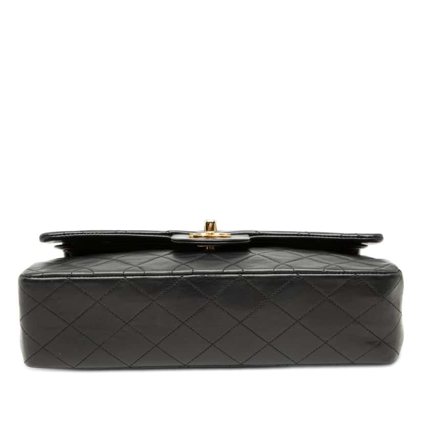 Chanel Medium Classic Lambskin Double Flap Black Leather Very good condition - Inside View