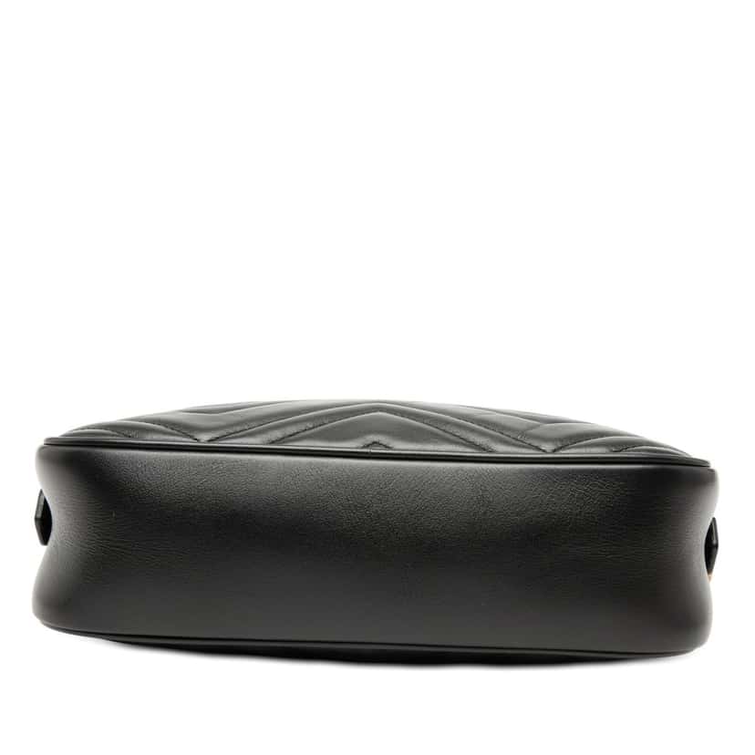 Gucci Small GG Marmont Matelasse Leather Crossbody Black Leather Very good condition - Inside View